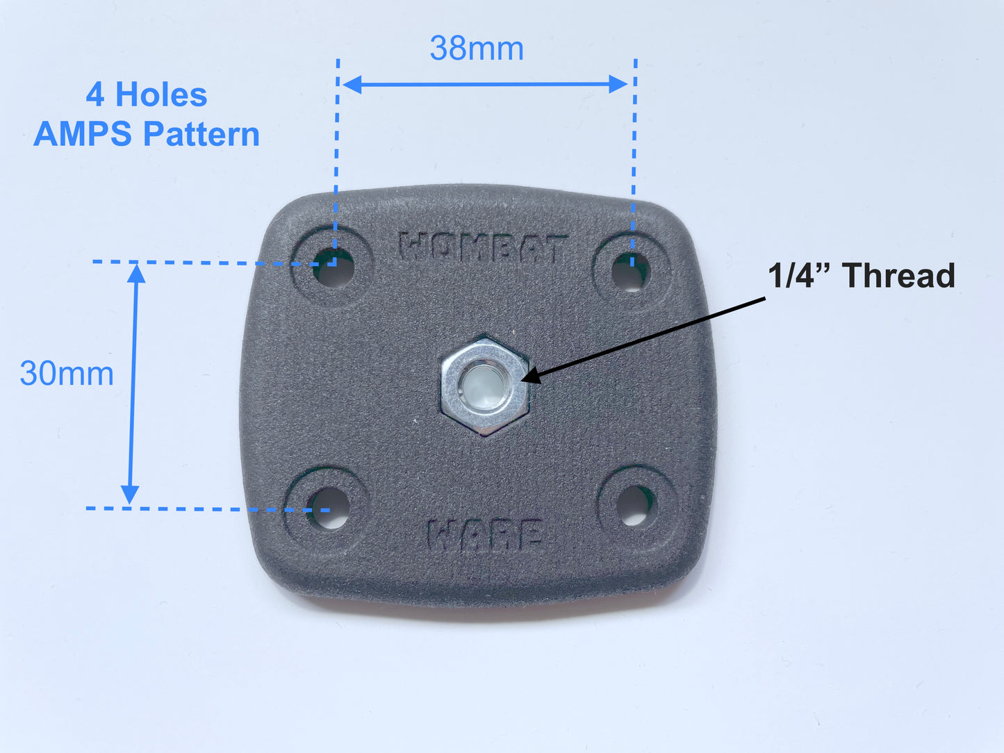 4 Holes AMPS Pattern with 1/4" Thread