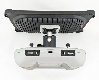 An iPad Cooling Case secured onto a Mavmount on a DJI Mini 2 Controller using the WWMM Adapter